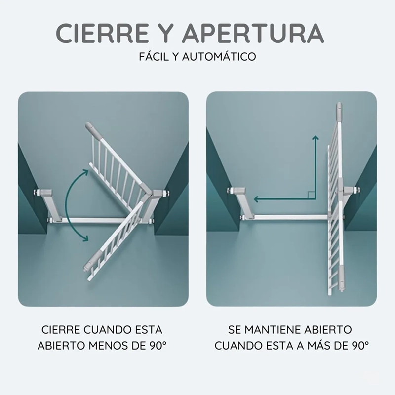 REJA SEGURIDAD ESCALERA PUERTA BEBE MASCOTAS GLOWUP COLOR BLANCO - 3