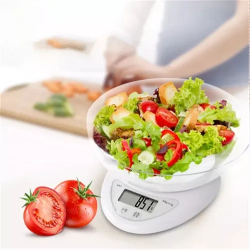 BALANZA DIGITAL COCINA 7KG COLOR BLANCO - 2