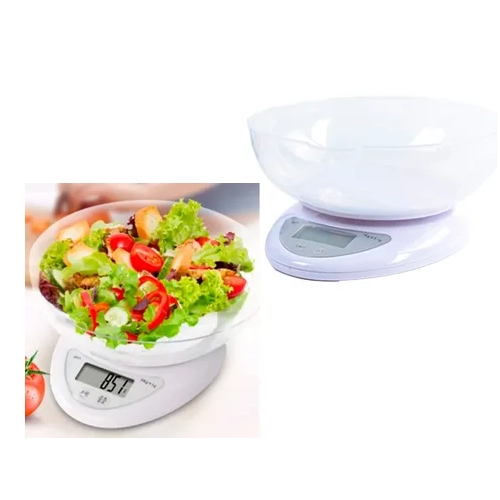 BALANZA DIGITAL COCINA 7KG COLOR BLANCO - 3