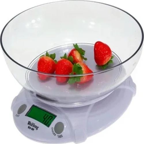PESA COCINA DIGITAL 1G A 7KG CON BOWL COLOR BLANCO - 3