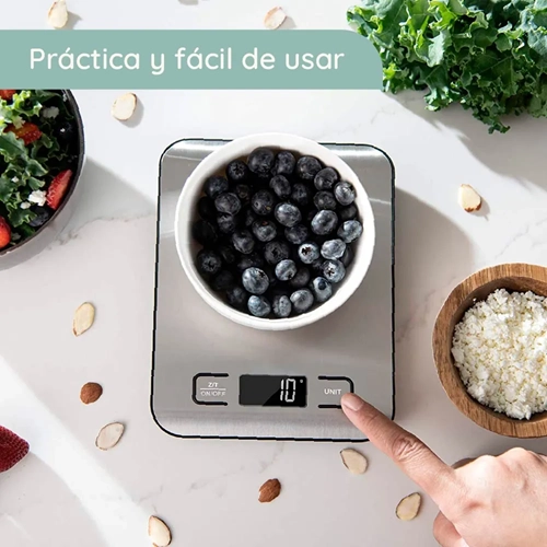 BALANZA DIGITAL COCINA CASATUA ACERO INOXIDABLE 5KG - 2