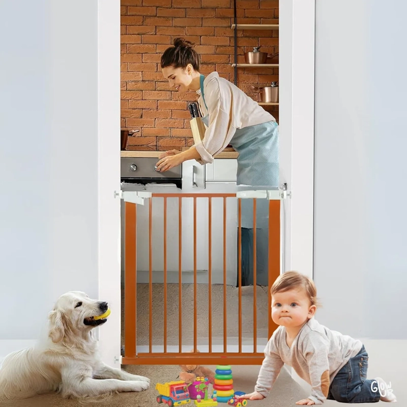 REJA SEGURIDAD ESCALERA PUERTA BEBE MASCOTAS GLOWUP COLOR CHOCOLATE - 4