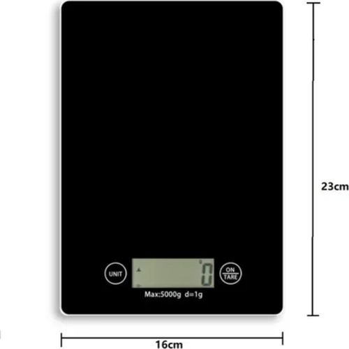 BALANZA BETENSH SLIM VIDRIO 5KG COLOR NEGRO - 2