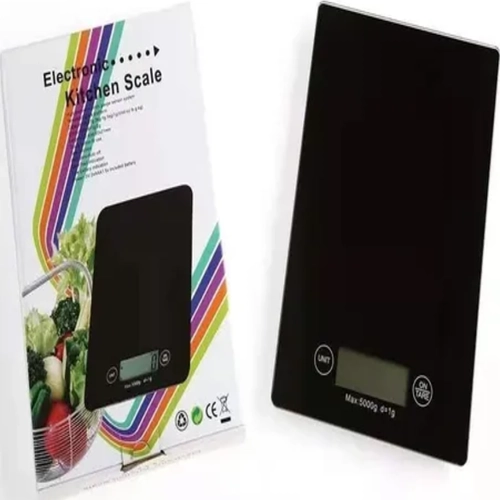 BALANZA BETENSH SLIM VIDRIO 5KG COLOR NEGRO - 5