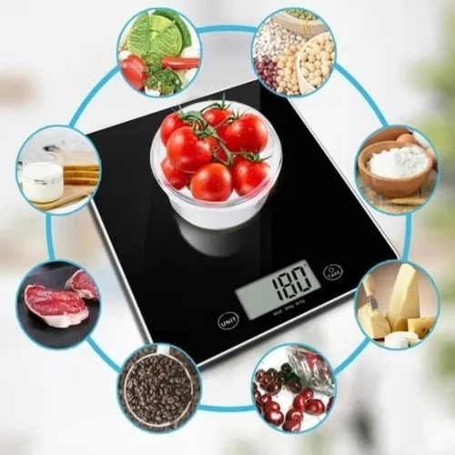 BALANZA BETENSH SLIM VIDRIO 5KG COLOR NEGRO - 7