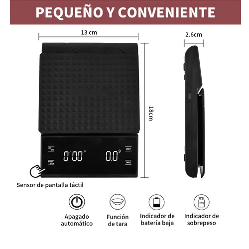 BASCULA DIGITAL COCINA ALTA PRECISION 0.1G A 5KG - 3