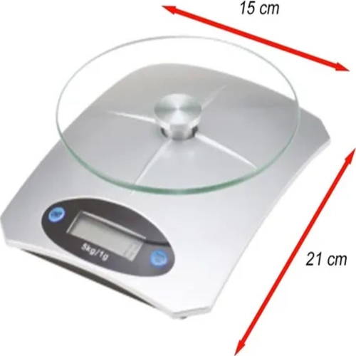 BALANZA GRAMERA ACERO INOXIDABLE 5KG RECARGABLE - 5