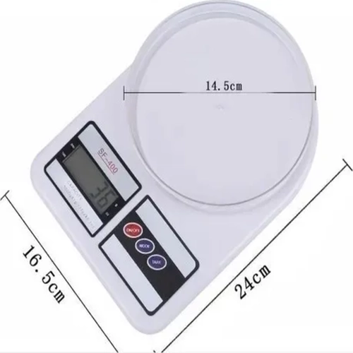 BALANZA DIGITAL COCINA COMERCIO 10KG COLOR BLANCO - 5