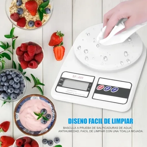 BASCULA COCINA DIGITAL UORLEN SF-400 10KG COLOR BLANCO - 2
