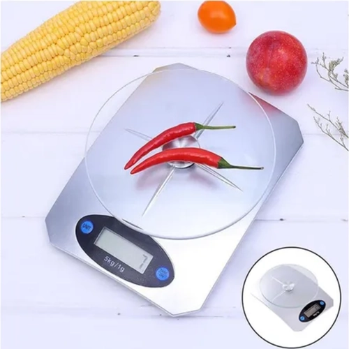 PESA COCINA DIGITAL 5KG COLOR GRIS - 2