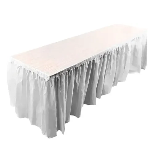 FALDON MESA FIESTAS 74X426 BLANCO LISO - 1