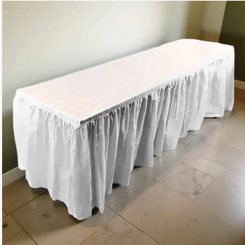 FALDON MESA FIESTAS 74X426 BLANCO LISO - 3