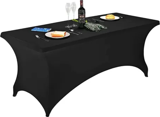 FUNDA MANTEL SPANDEX 180X75X75 EVENTO NEGRO - 1