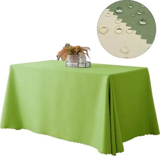 MANTEL RECTANGULAR ANTIMANCHAS 220X140 VERDE - 4
