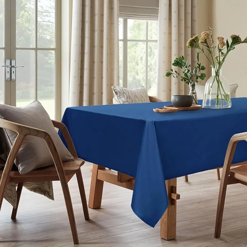 MANTEL RECTANGULAR ANTIMANCHAS 220X140 AURA ZEUS AZUL - 4