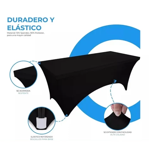 FUNDA MANTEL SPANDEX EVENTOS 6FT 180X77X74 - 3
