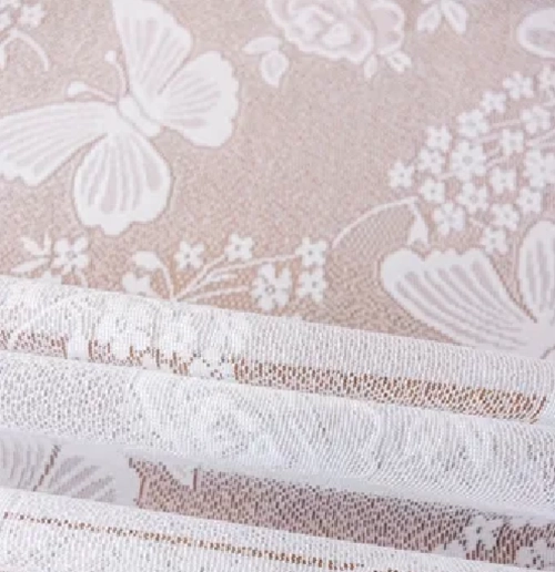 MANTEL VISILLO MARIPOSA ENCAJES 150X185 BLANCO - 4