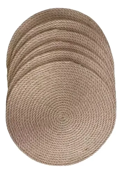SET 6 INDIVIDUALES SEAGRASS BEIGE NATURAL - 4