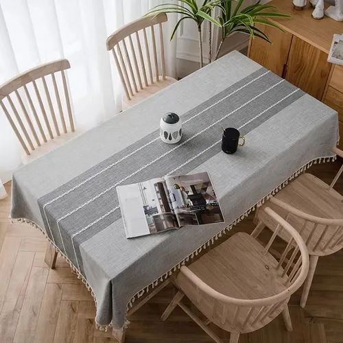 MANTEL BORLA RECTANGULAR 142+10X220 GRIS - 3