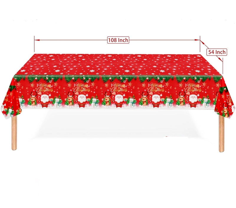 MANTEL NAVIDEÑO PLASTICO 137X274 - 1