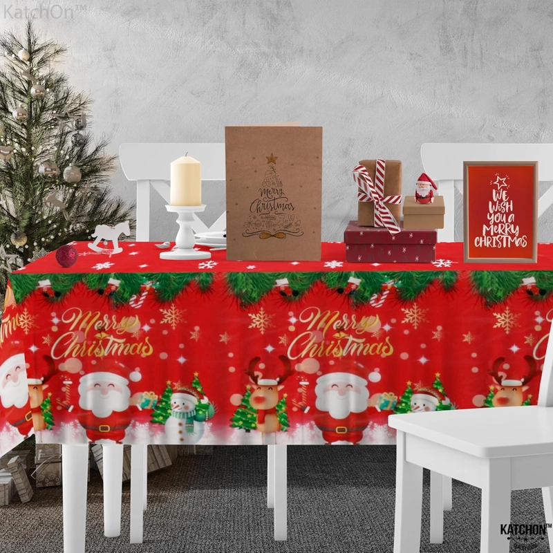 MANTEL NAVIDEÑO PLASTICO 137X274 - 4