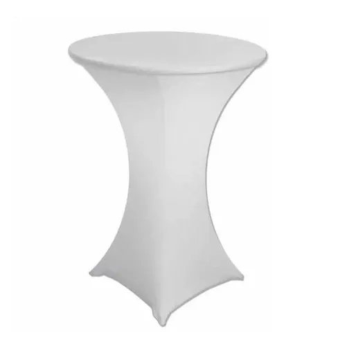 MANTEL SPANDEX REDONDO 80X110 BLANCO - 1