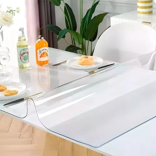 MANTEL TRANSPARENTE PREMIUM PROTECTOR 90X183 BLANCO - 6