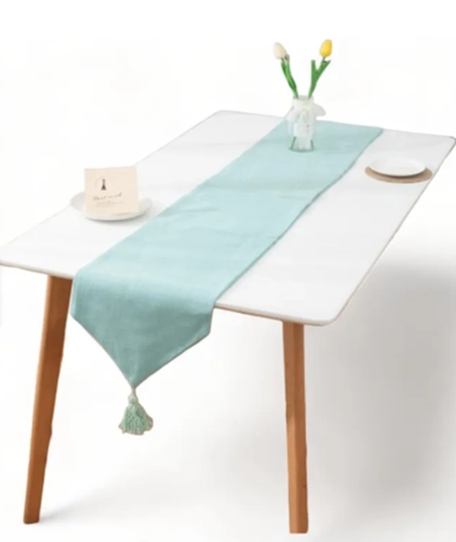 CAMINO MESA LINO POMPON 33X180 VARIOS COLORES - 2
