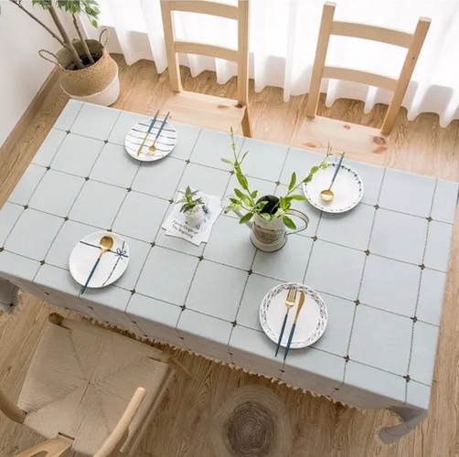 MANTEL LINO ALGODON IMPERMEABLE BORLA 145X145 - 2