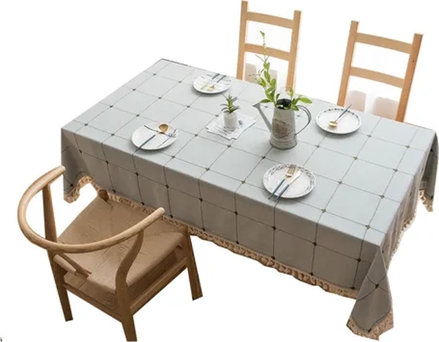 MANTEL LINO ALGODON IMPERMEABLE BORLA 145X145 - 6