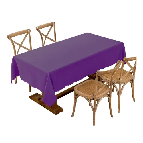 MANTEL RECTANGULAR TELA 140X220 MORADO - 1