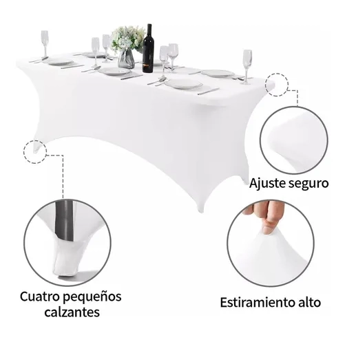 FUNDA MANTEL SPANDEX RECTANGULAR EVENTO - 2