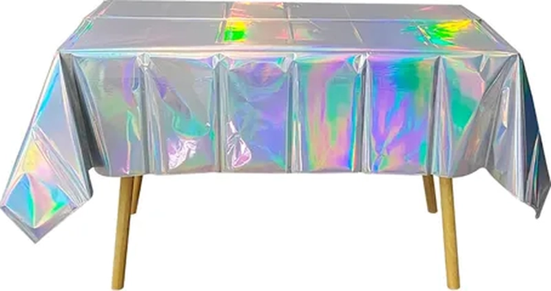 MANTEL PLASTICO METALIZADO TORNASOL 137X183 - 1