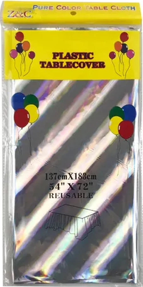 MANTEL PLASTICO METALIZADO TORNASOL 137X183 - 4