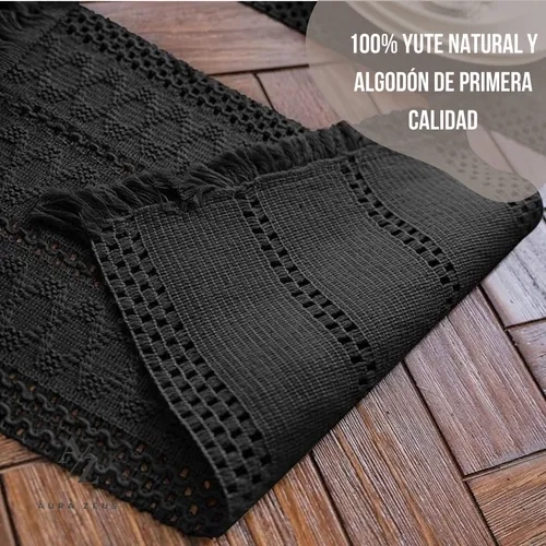 CAMINO MESA AURA ZEUS BOHO 180X30 ONIX NEGRO - 8