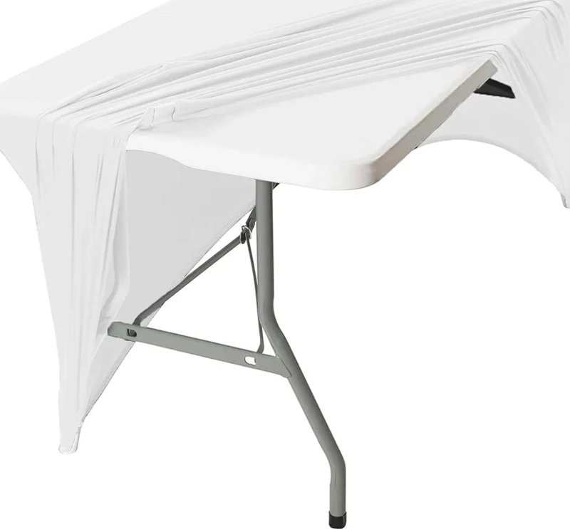 FUNDA MANTEL SPANDEX 180X75X75 EVENTO BLANCO LISO - 1