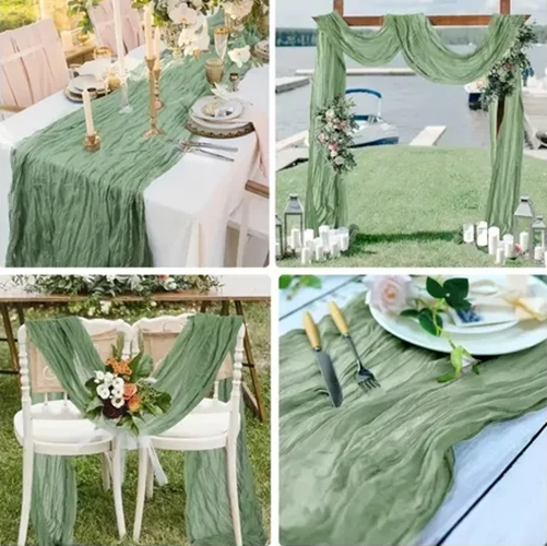 CAMINO MESA GASA BOHO DECORACION BODA - 5