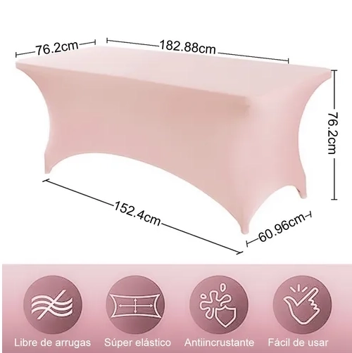 FUNDA MANTEL SPANDEX 6FT 180X77X74 - 4
