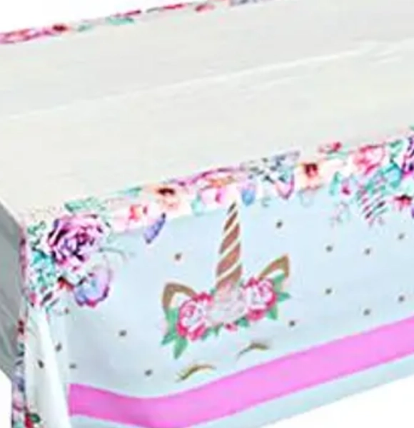 MANTEL PLASTICO UNICORNIO DECORACION - 3