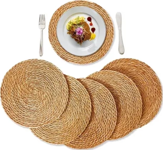 SET 6 INDIVIDUALES YUTE 35CM PACK 6 BEIGE - 5