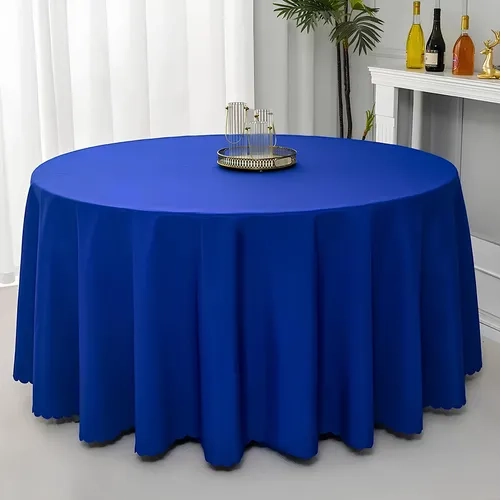 MANTEL REDONDO 3M BLANCO NEGRO AZUL ROJO LISO - 1