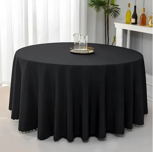 MANTEL REDONDO 3M BLANCO NEGRO AZUL ROJO LISO - 4