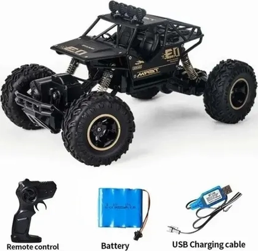 COCHE RC ESCALADA ALEACION TOYS SPOT 607026 NEGRO - 5