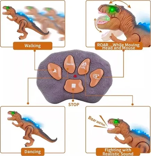 DINOSAURIO T-REX RC LUCES Y SONIDOS NIÑOS - 4