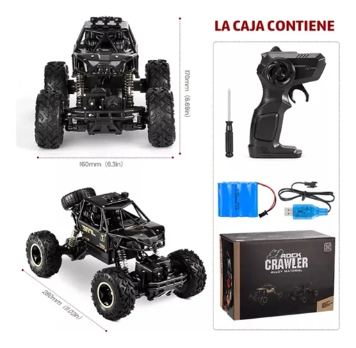 AUTO RC ESCALADA 29CM +2 BATERIAS - 2