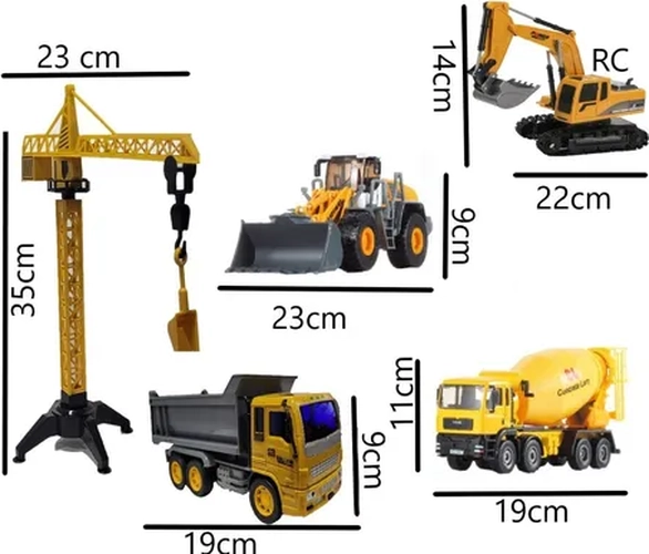 SET VEHICULOS CONSTRUCCION RC ESCALA - 6