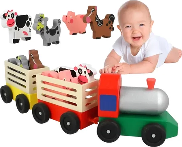 TREN TRANSPORTE ANIMALES GRANJA - 3