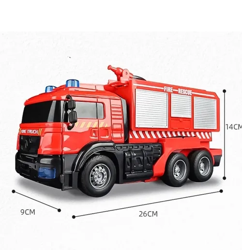AUTO RC TRANSFORMER BOMBERO AGUA 828-5 ROJO - 1