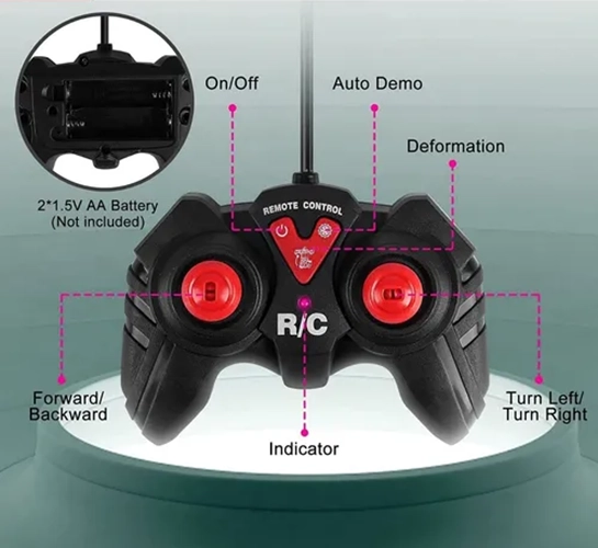 AUTO RC TRANSFORMER BOMBERO AGUA 828-5 ROJO - 3