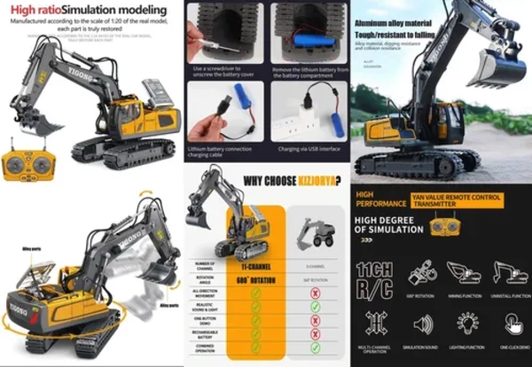 EXCAVADORA MINERA RC COLOR AMARILLO - 4